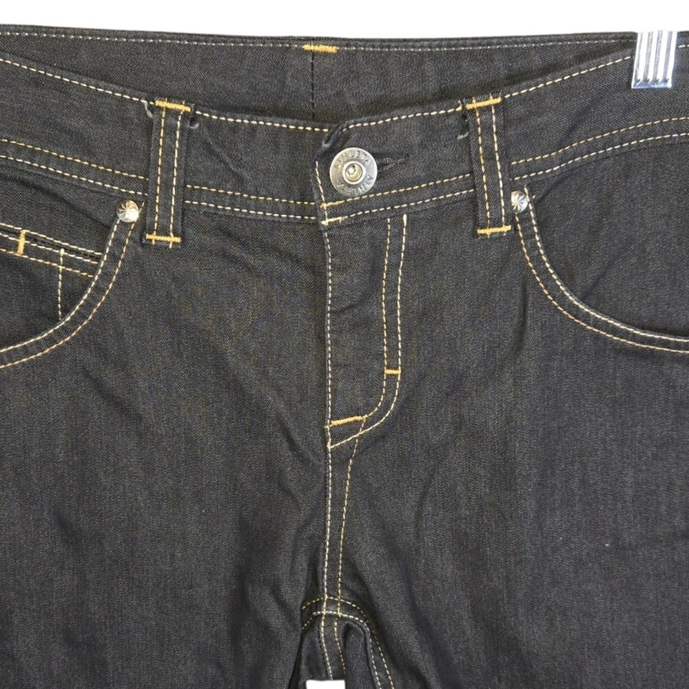 Athleta Black Denim Raw Hem Shorts Size 10 Casual Summer